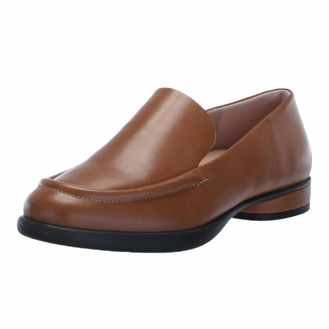 Modern leather loafers for women.
