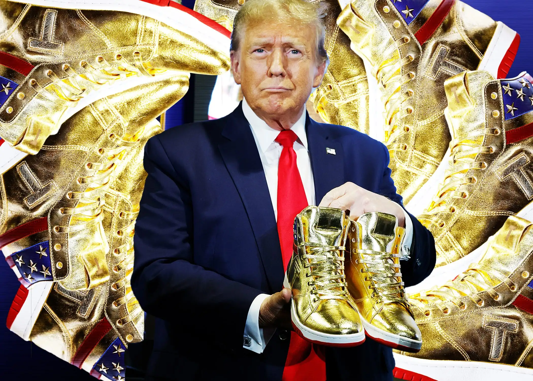 Trump Gold Shoes